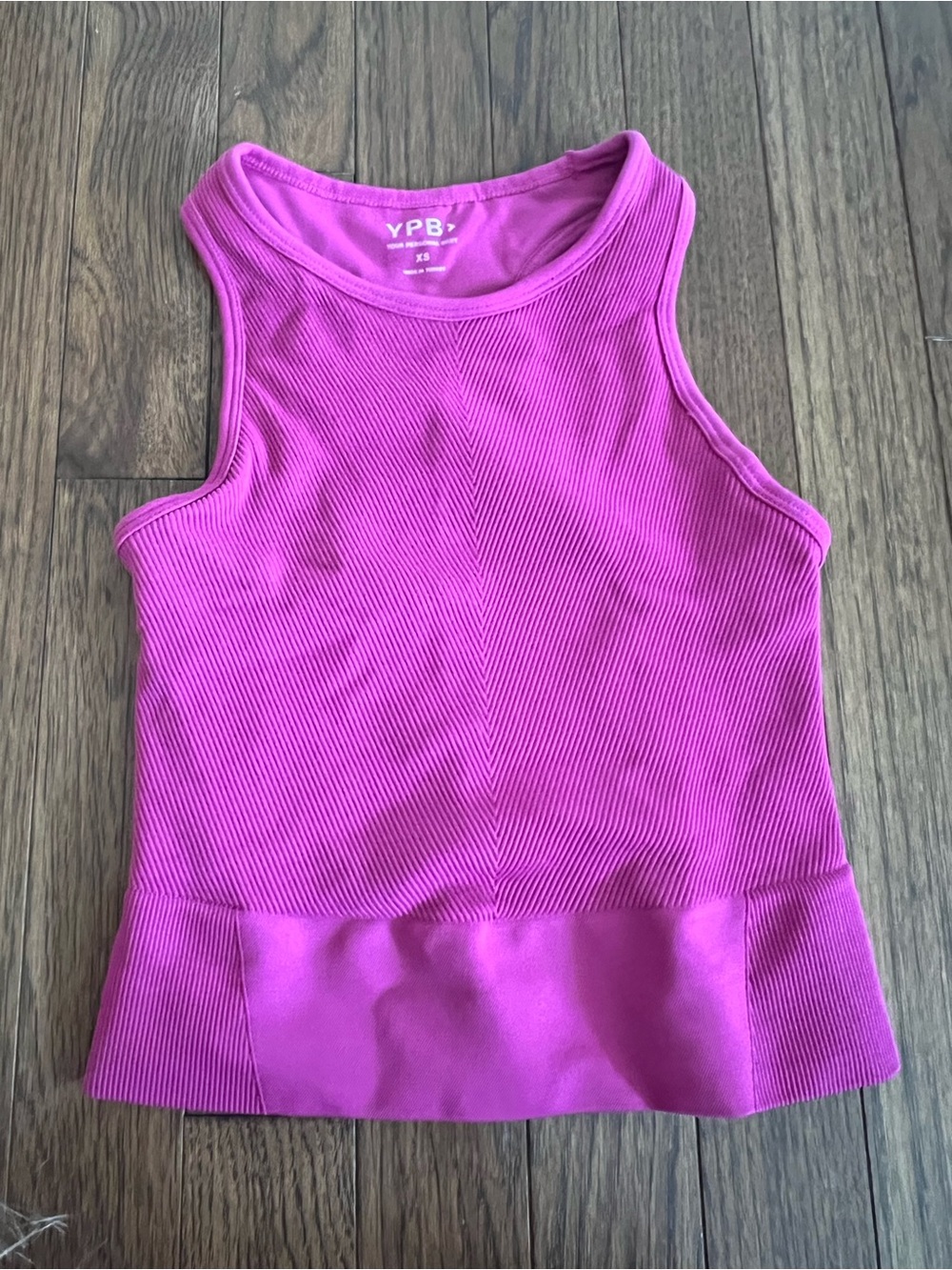 Abercrombie YPB Ribbed Racerback Tank - Bright Fuchsia